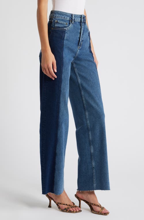 Rails Getty Panel High Waist Wide Leg Jeans In Twilight Shadow