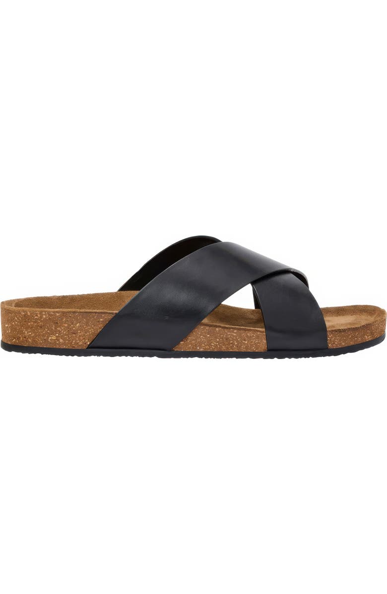 André Assous Max Slide Sandal, Alternate, color, Black Leather