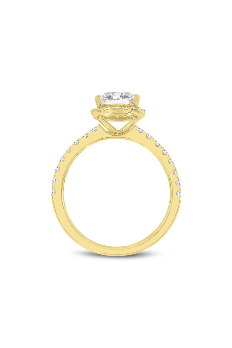 Noor 14K Yellow Gold Pear Lab Grown Diamond Halo Engagement Ring - 2.0 Ct, Alternate, color, 14K Yellow Gold