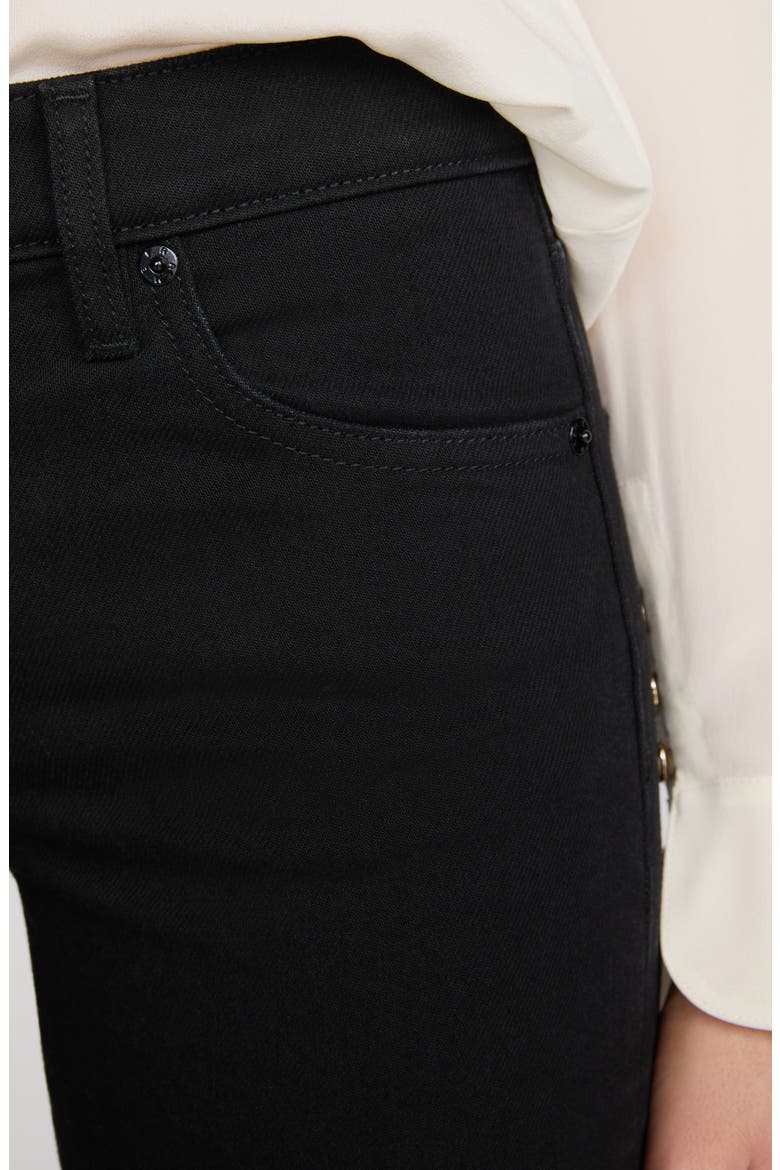 The Cigarette Low Rise Slim Straight Leg Jeans, Alternate, color, BLACK