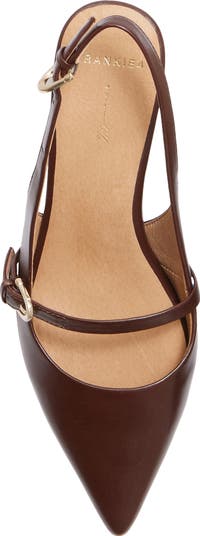 Coco Slingback Pointed Toe Kitten Heel Pump