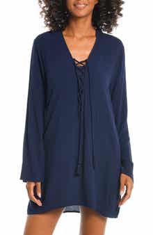 La Blanca V-Neck Cover-Up Tunic Dress