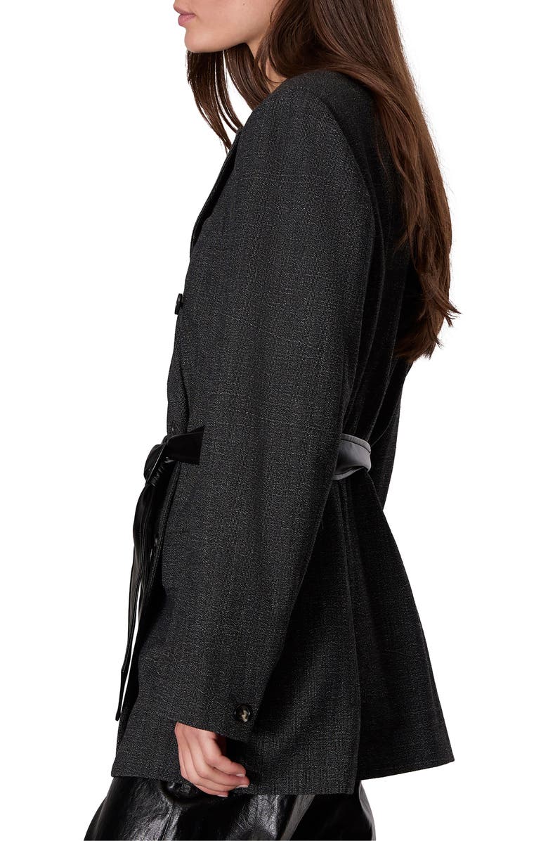 rag & bone Virginia Belted Blazer, Alternate, color, Black