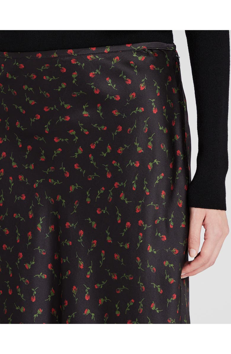 Club Monaco Floral Silk Slip Skirt, Alternate, color, 