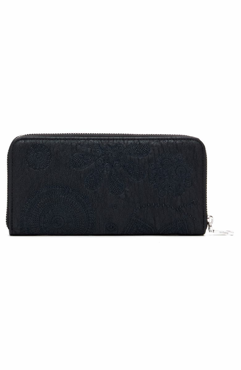 Desigual Mone Dejavu Faux Leather Wallet, Alternate, color, Black