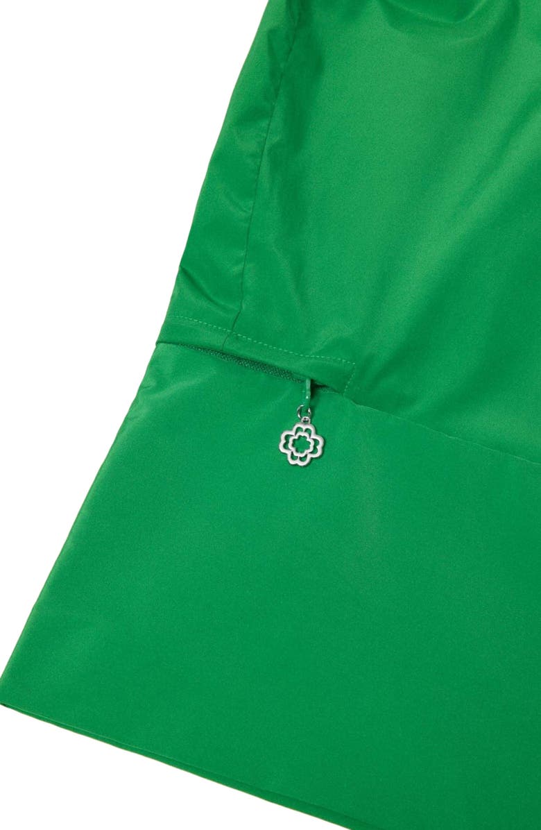maje Tie-up waterproof hood, Alternate, color, Green