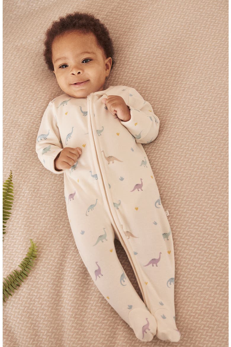 Clever Zip Footie, Alternate, color, DINO PRINT