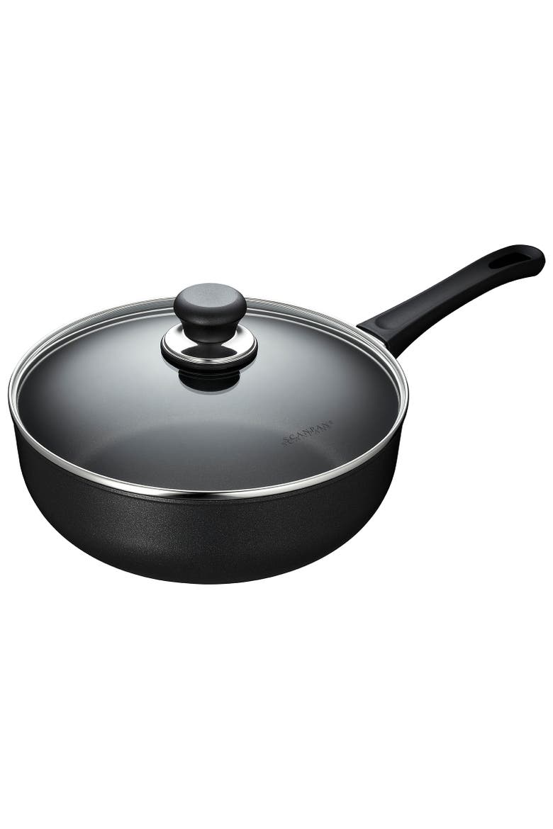 Classic 4 Quart Deep Saute Pan With Lid, 10.25-Inch, Main, color, Black