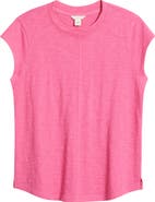 Caslon® Short Raglan Sleeve Cotton Tee