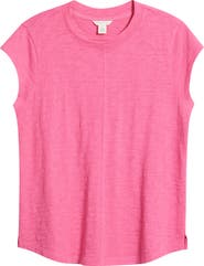 Caslon® Short Raglan Sleeve Cotton Tee