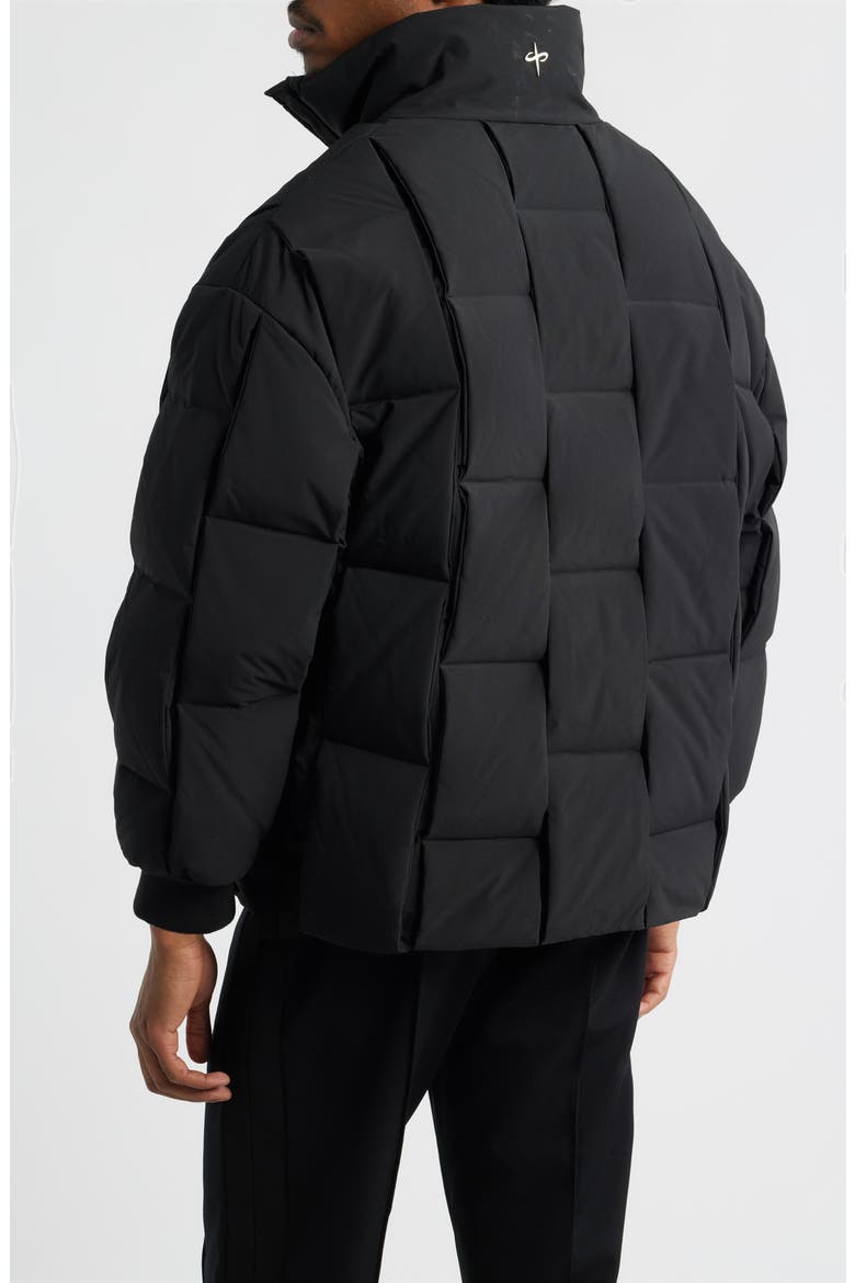 Milazzo Basketweave Quilted Puffer Jacket, Alternate, color, BLACK