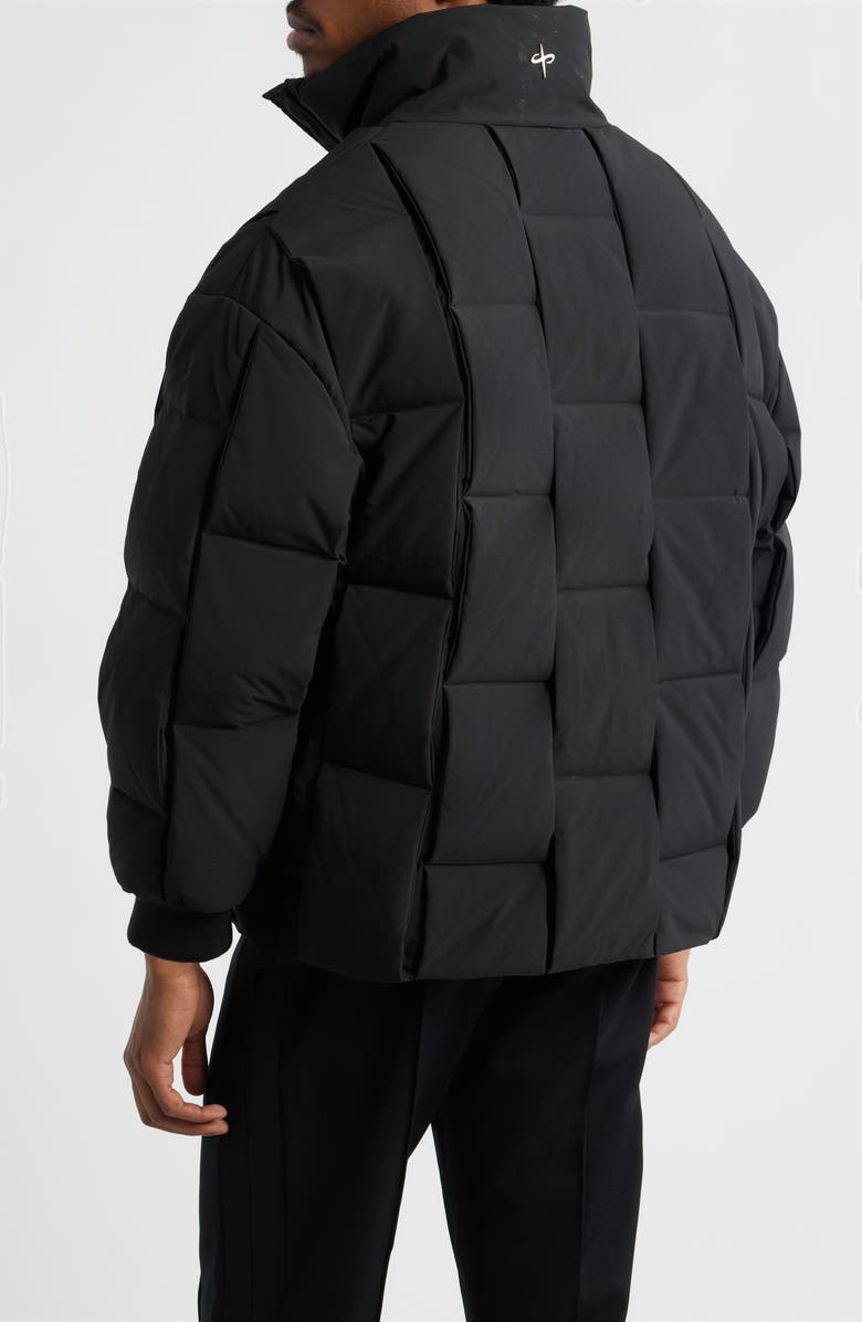 SANTO STUDIO Milazzo Basketweave Quilted Puffer Jacket, Alternate, color, Black