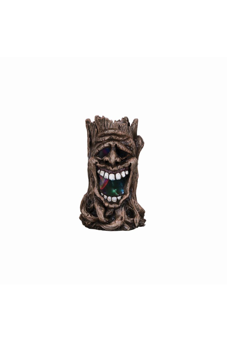3.54" x 5.91" Decorative Halloween Laughing Tree Trunk Figurine, Alternate, color, Brown