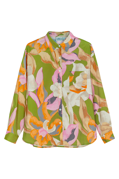 Zanaya Silky Button-Up Printed Shirt