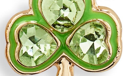 Leith Pack Of 6 Lucky Stud Earrings In Green Multi- Gold
