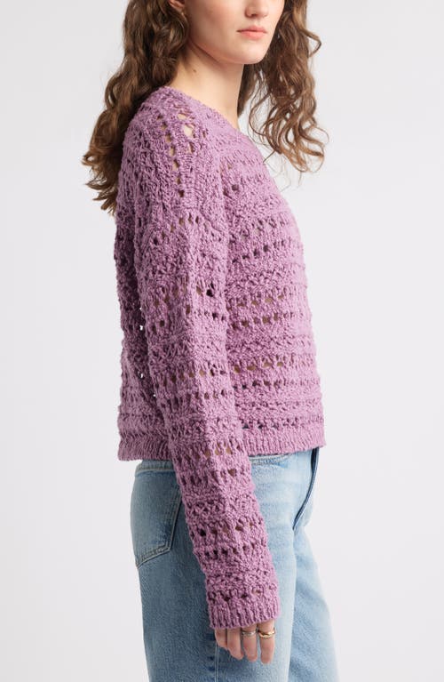 TREASURE & BOND TREASURE & BOND OPEN STITCH COTTON SWEATER 