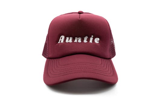 Rey To Z Auntie Foam Trucker Hat In Burgundy