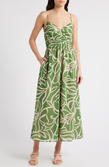 Lost + Wander Floral Lane Midi Dress In Multi