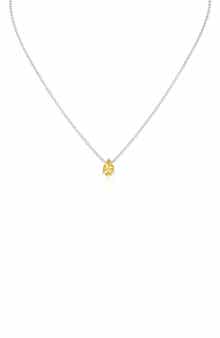 CZ by Kenneth Jay Lane Pear Cut Yellow Cubic Zirconia Pendant Necklace