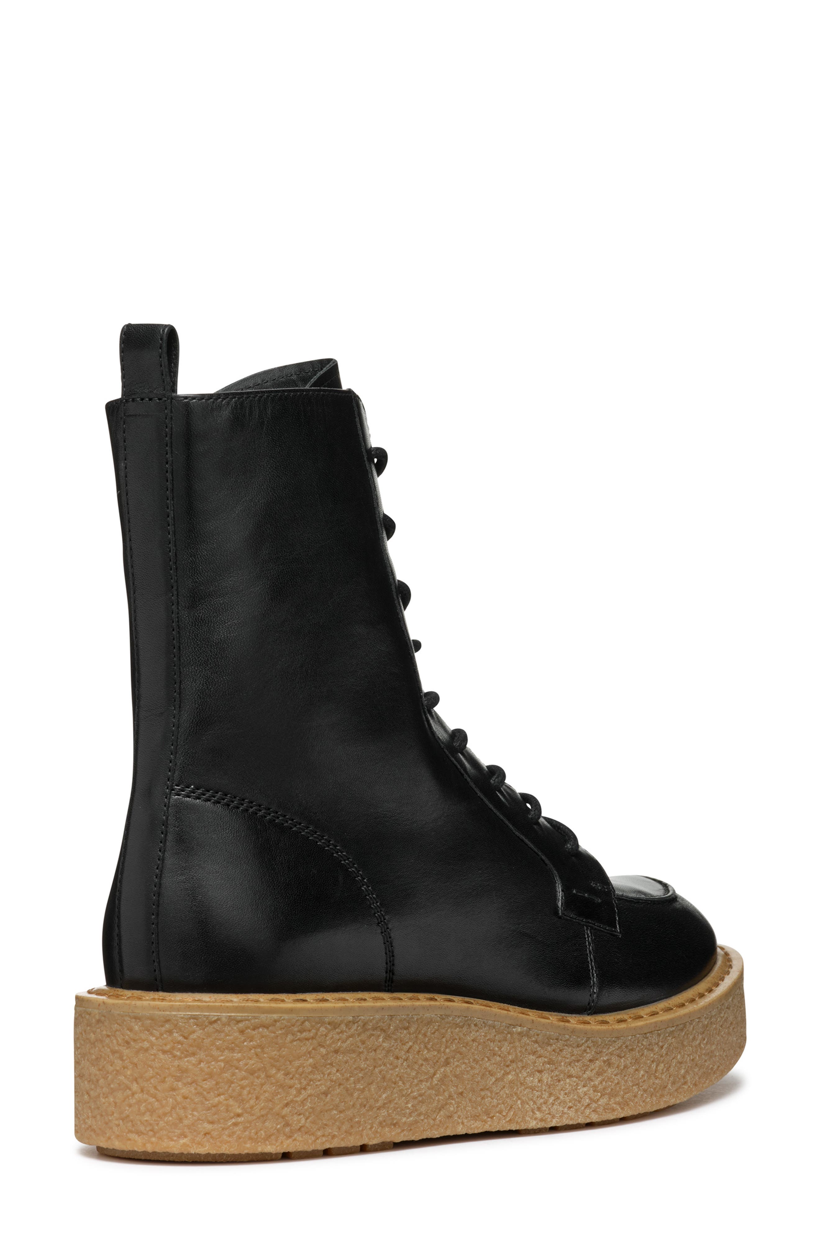 Geox Elidea Platform Wedge Lace-Up Bootie, Alternate, color, 