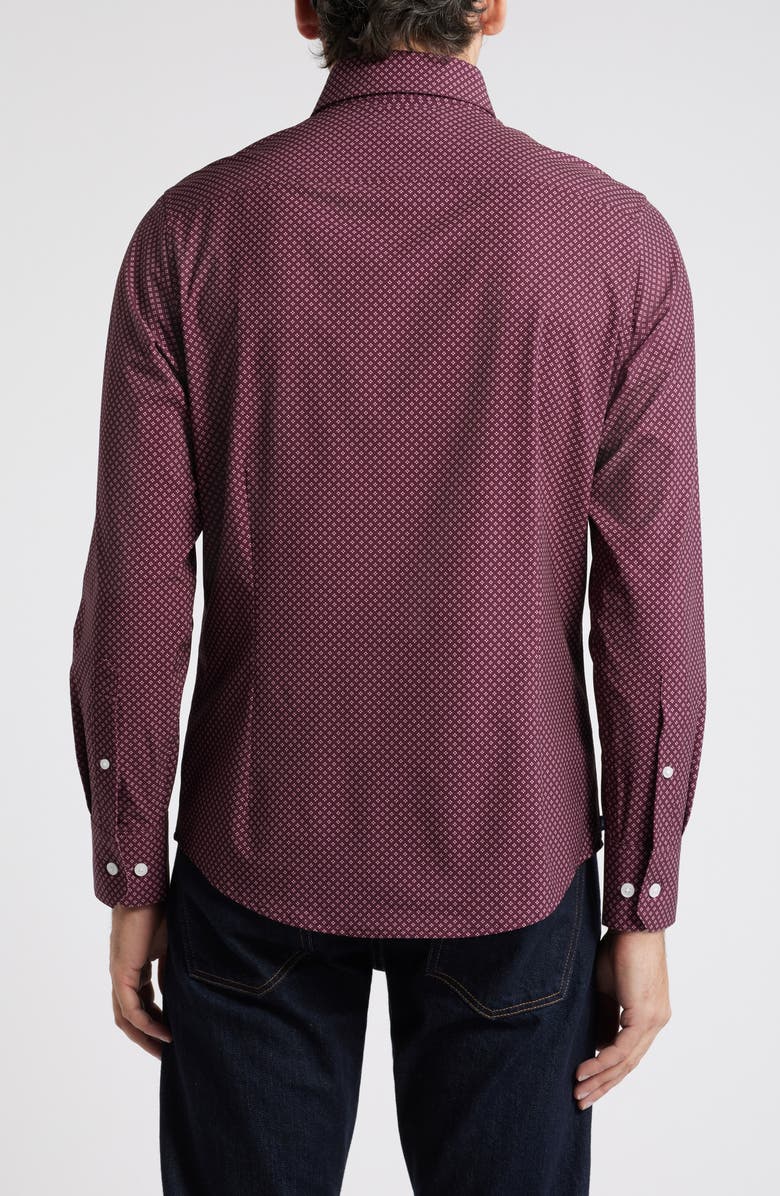 Mizzen+Main Leeward No Tuck Dress Shirt, Alternate, color, Wine Clover