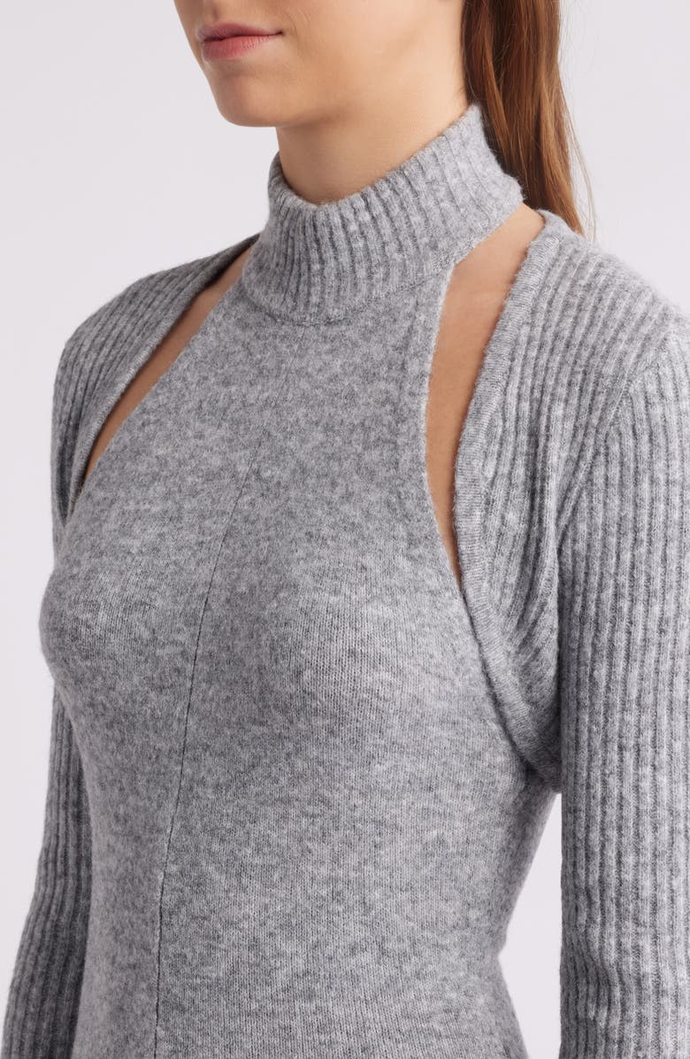 Mistress Rocks Mock Neck Romper & Bolero Set, Alternate, color, 