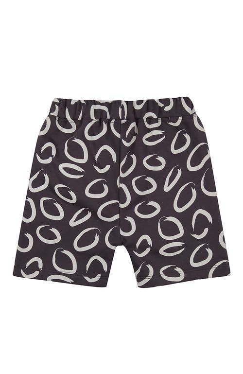 Turtledove London Kids Organic Cotton Eyespot Print Shorts In Black