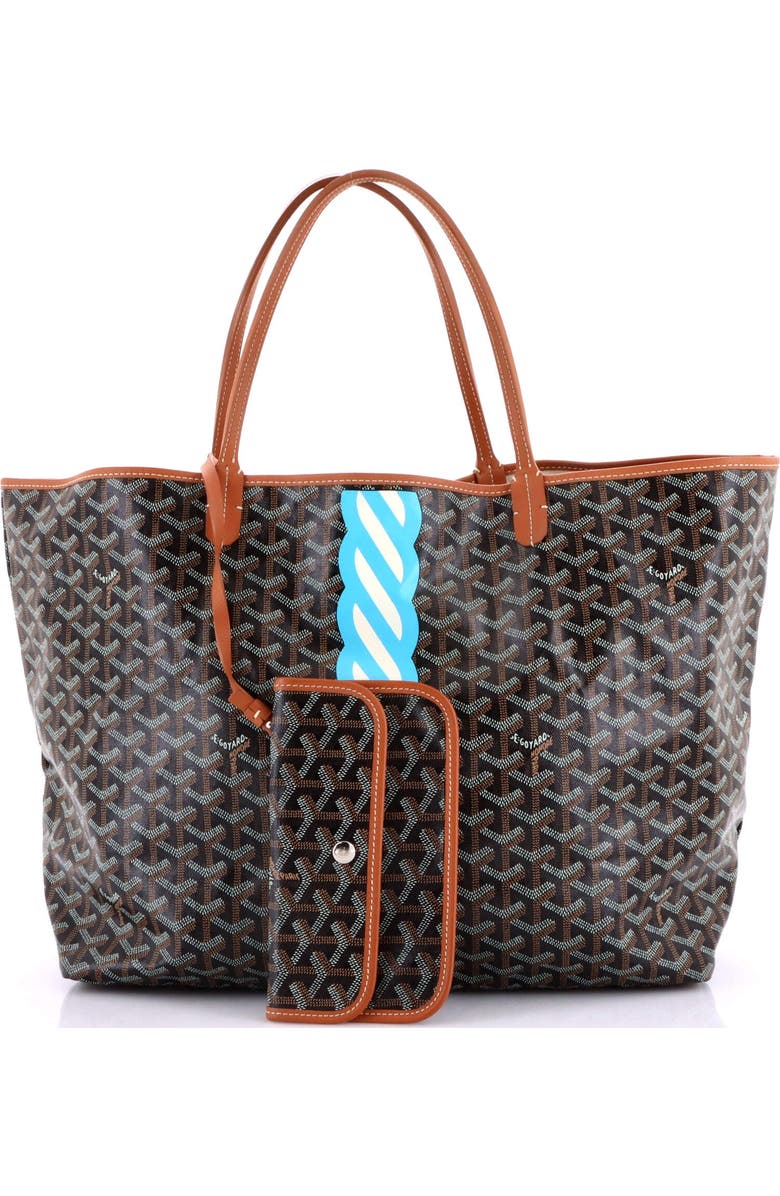 Pre-Owned Goyard Saint Louis Tote Printed Coated Canvas GM, Alternate, color, Brown