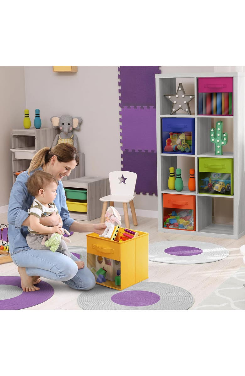 SORBUS 6-Pack Window Storage Cubes, Alternate, color, Multicolored