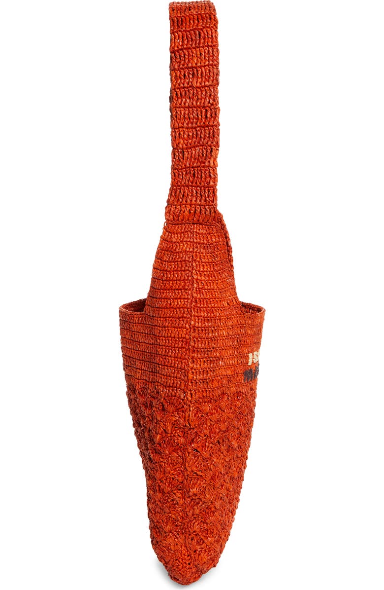 Isabel Marant Small Praia Raffia Tote, Alternate, color, Orange