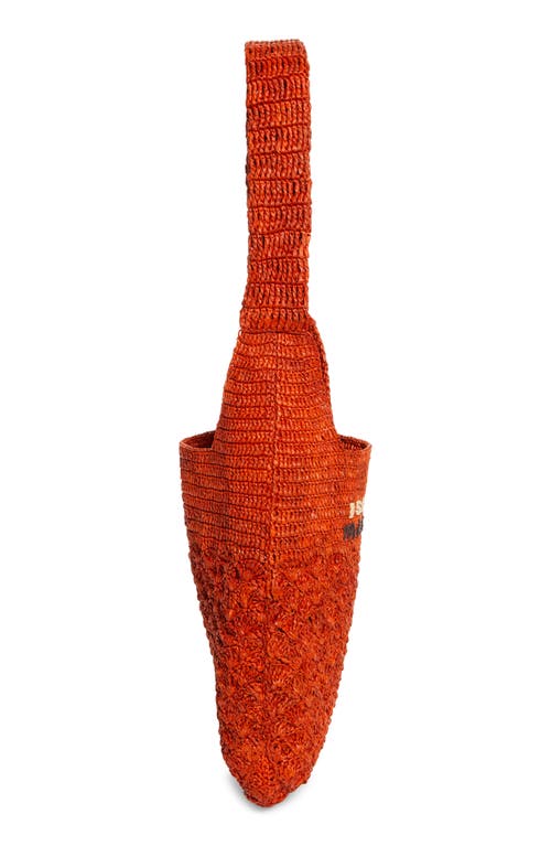 Isabel Marant Small Praia Raffia Tote In Orange