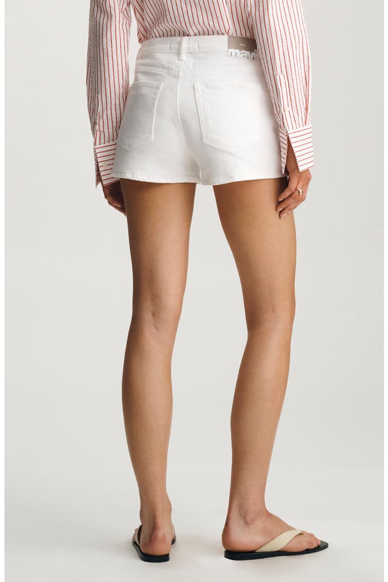 Garcia Mid Rise Denim Mini Shorts, Alternate, color, OFF WHITE CLASSIC BL