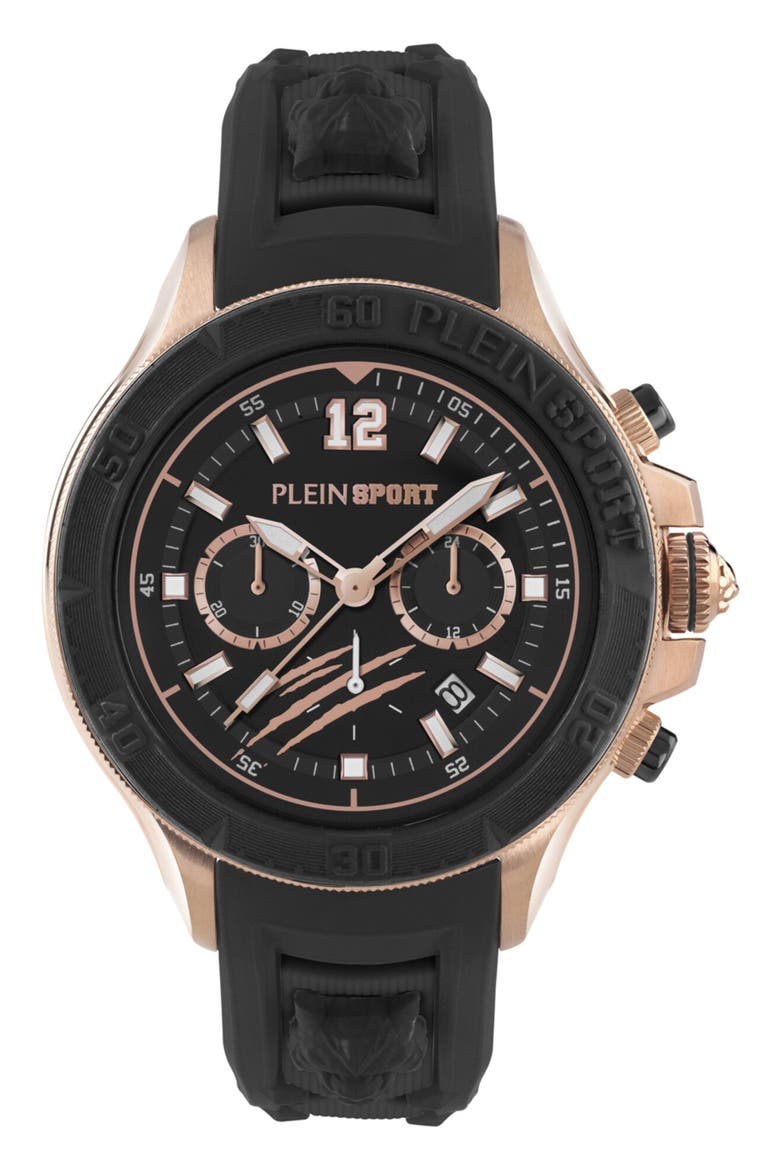 Warrior Tech Watch, Main, color, BLACK/ ROSE GOLD