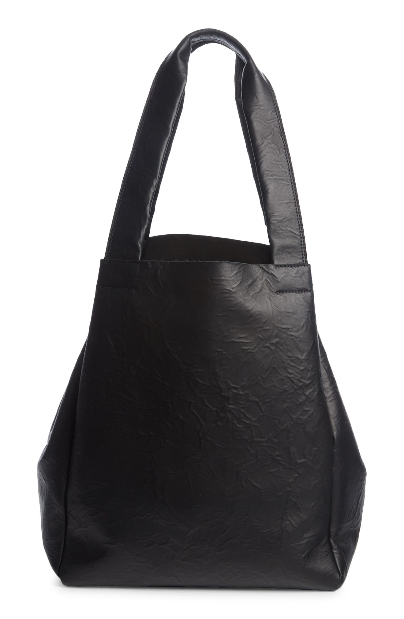 Acne Studios Aldene Leather Tote, Alternate, color, 