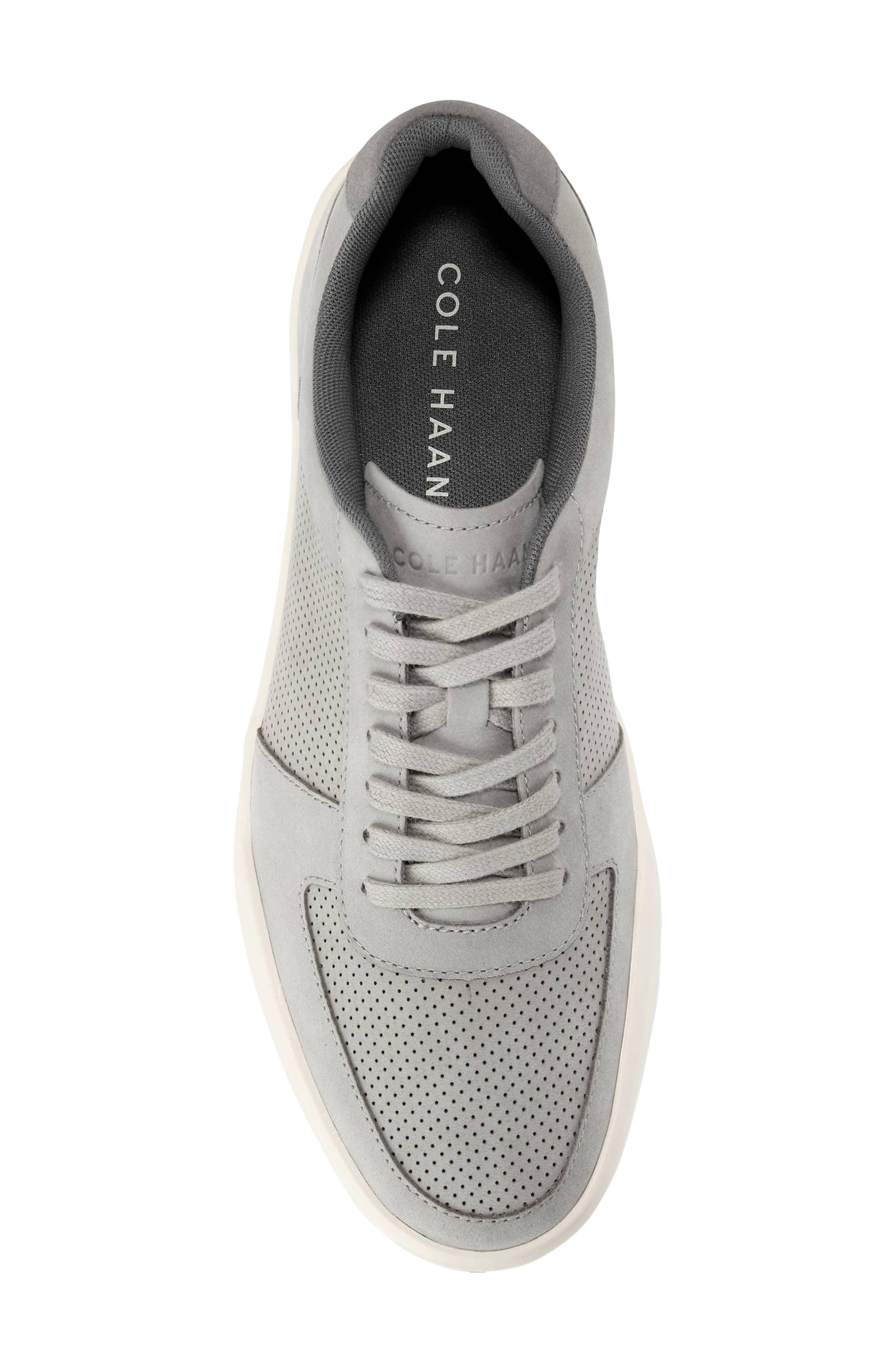 GrandCrosscourt Modern Perforated Leather Sneaker, Alternate, color, PALOMA NUBUCK / QUIET SHADE