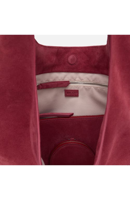 We-ar4 The H Leather Hobo Bag In Burgundy