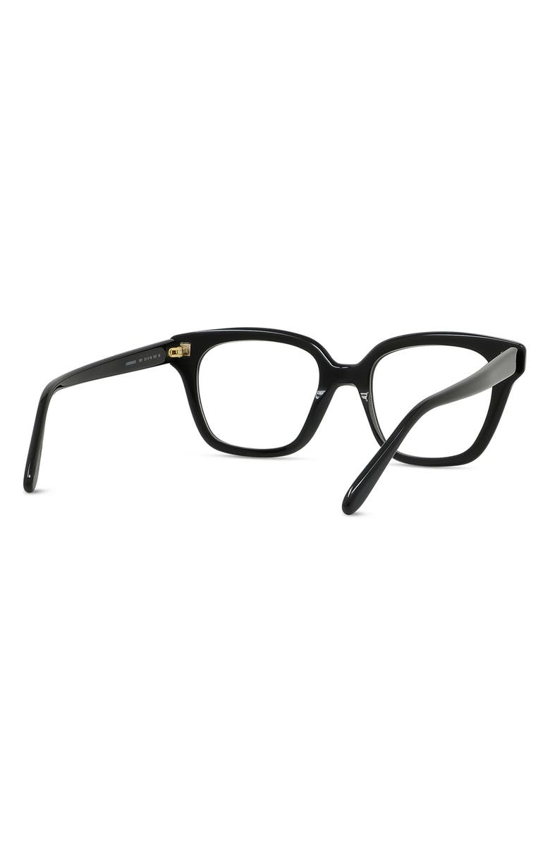 Loewe Slim 51mm Geometric Optical Glasses, Alternate, color, Shiny Black