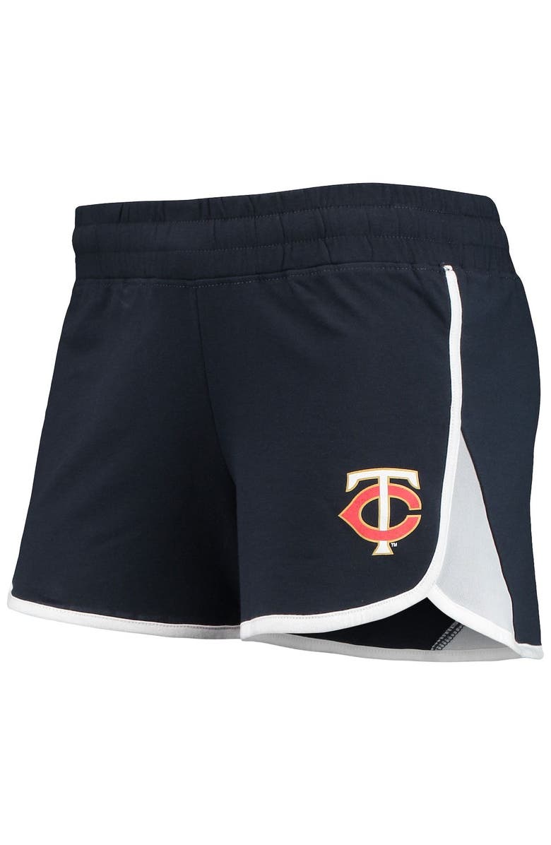New Era Women's New Era Navy Minnesota Twins Stretch French Terry Shorts, Alternate, color,