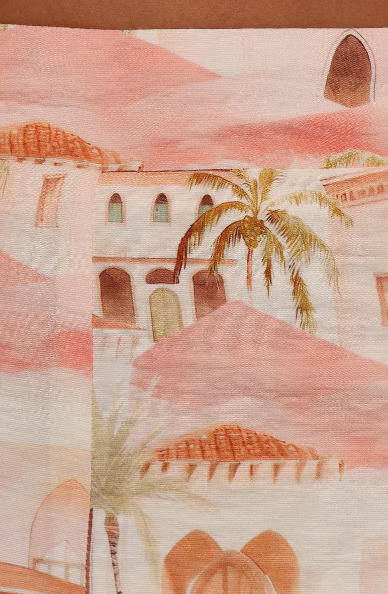 Petal & Pup Devina Wide Leg Pants, Alternate, color, Tan Print