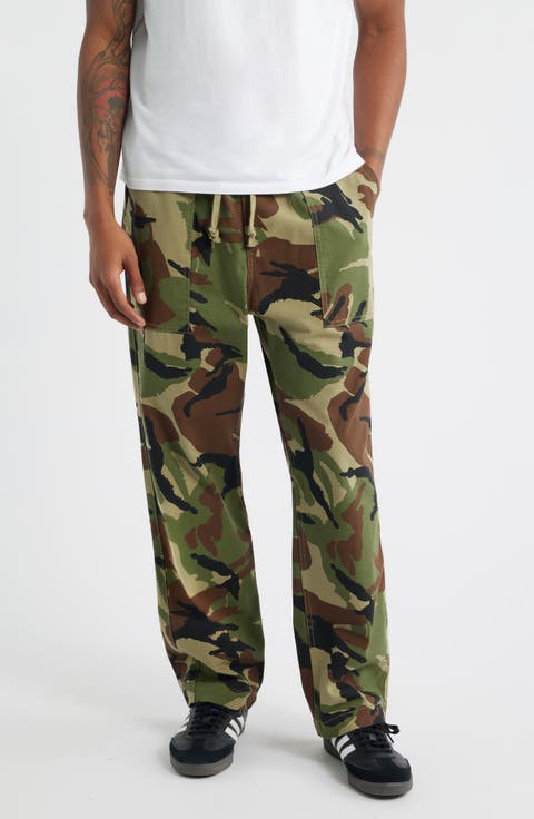 Woodland Camo Print Chef Pants