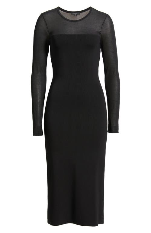 Rails Luz Sheer Yoke Dress In Black In Black