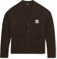 Reiss Morris Embroidered Wool Cardigan