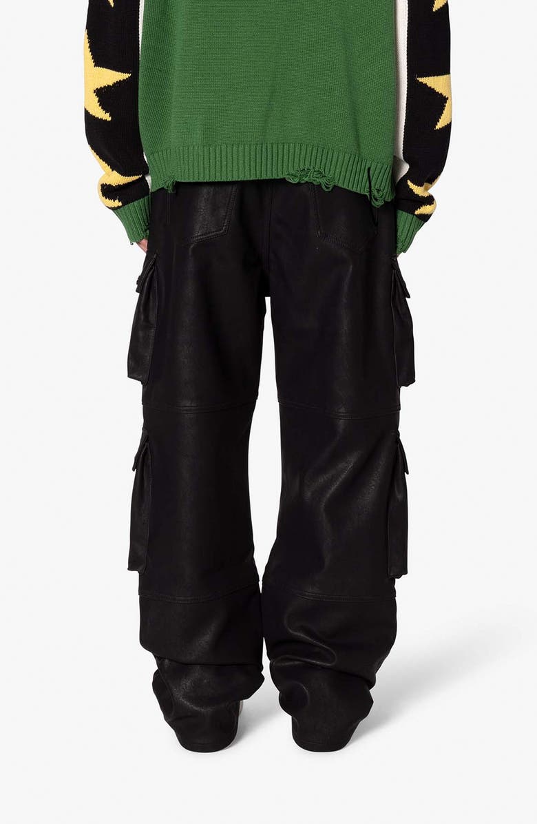 mnml Ultra Baggy Faux Leather Cargo Pants, Alternate, color, 