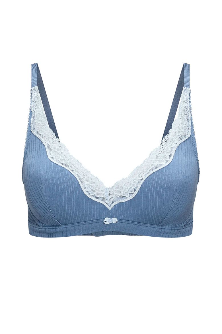 Florie Contour Plunge Bra, Alternate, color, Dark blue