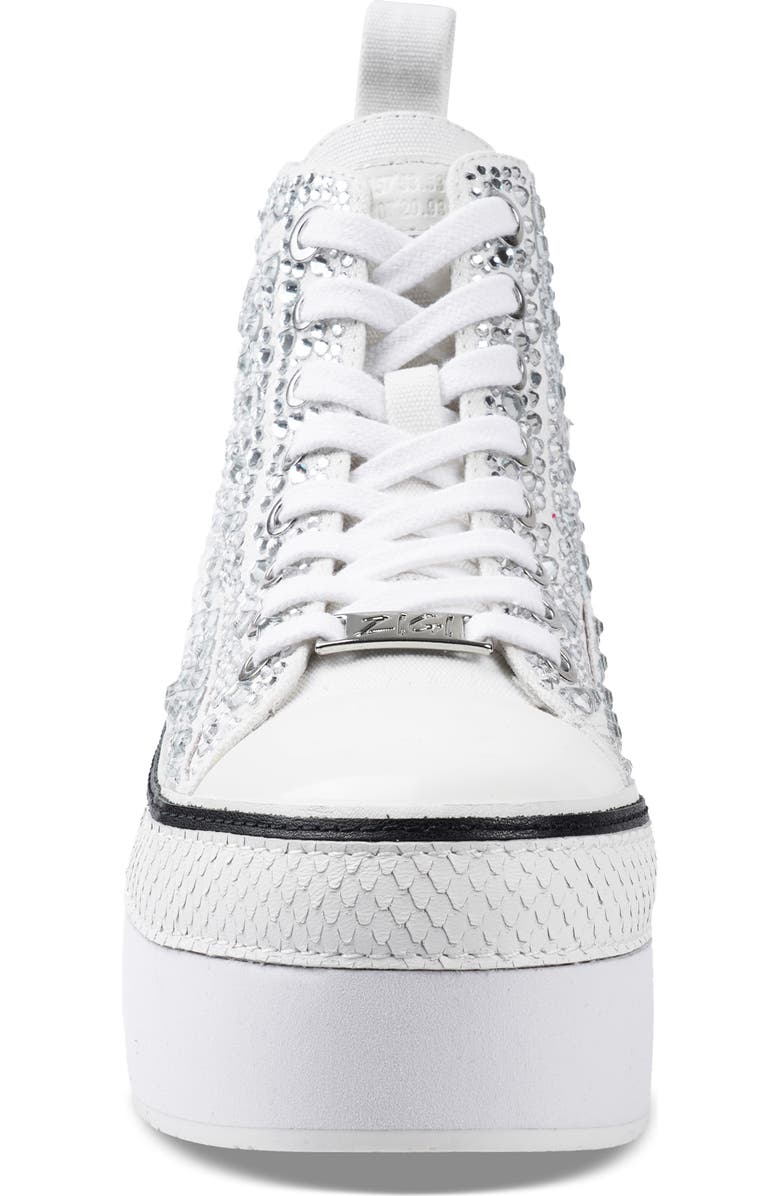 ZIGI Carmensa-2 Embellished Platform High Top Sneaker, Alternate, color, Silver