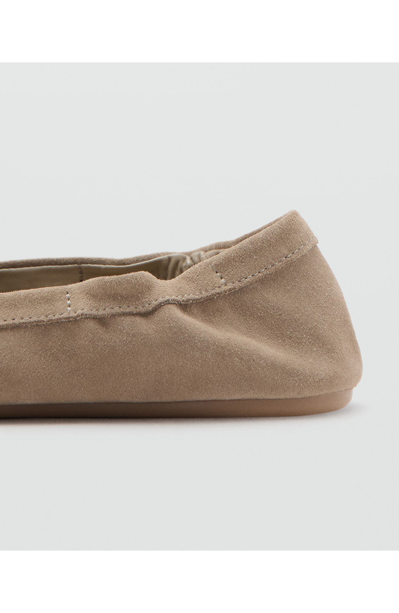 MANGO Suede Penny Loafer, Alternate, color, Sand