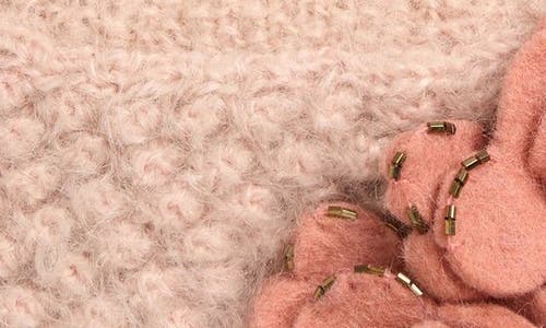French Knot Felt Flower Hat In Neutral