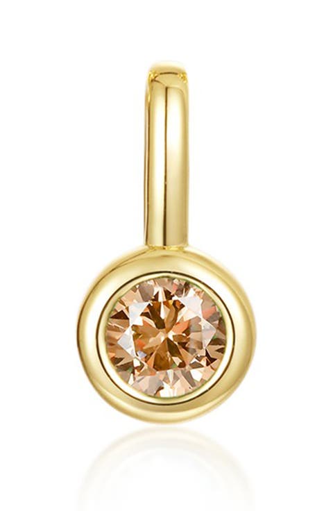 Bezel Birthstone Charm Pendant