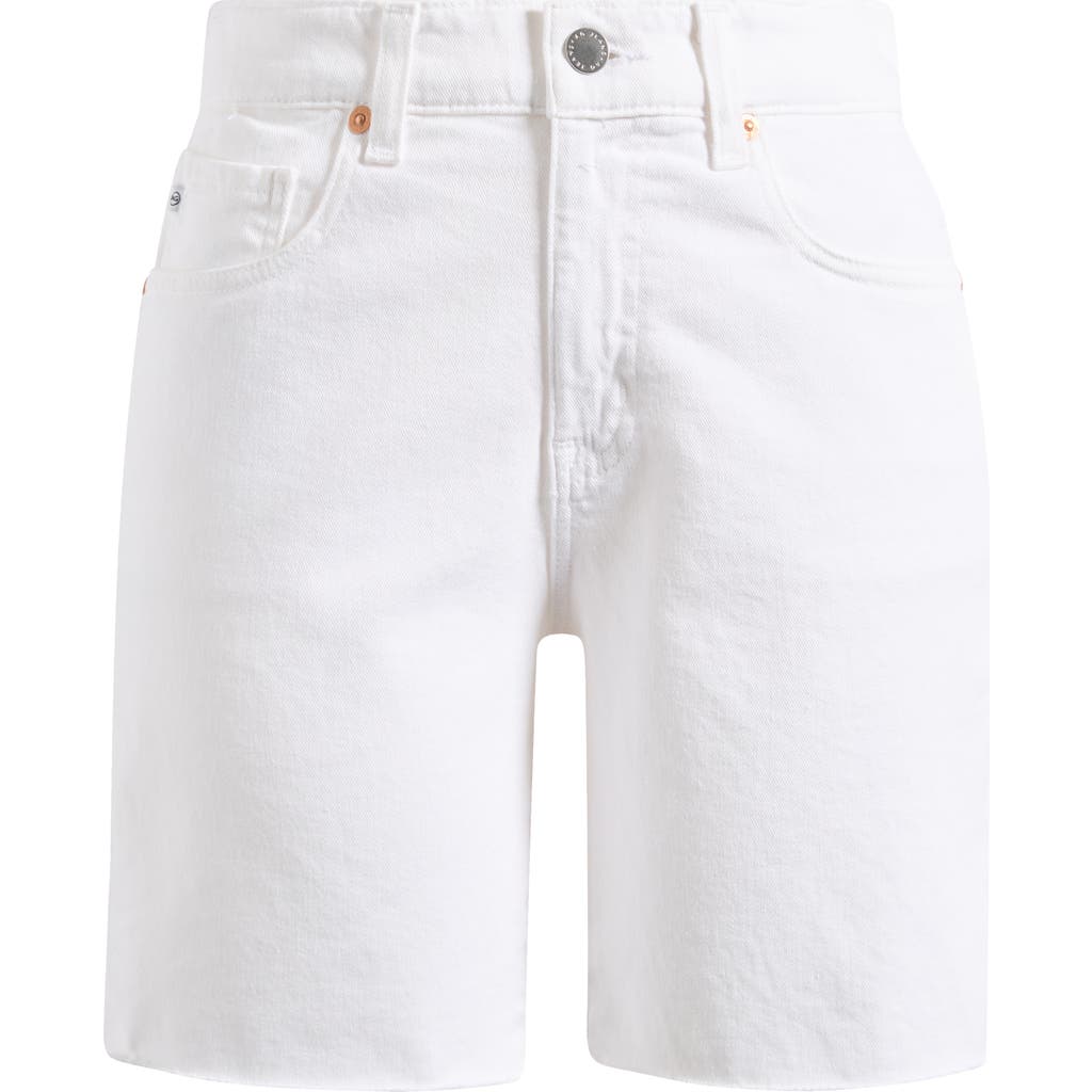 Ag Ex-boyfriend Slouchy Denim Shorts In White