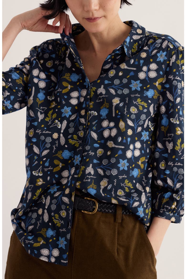 Embrace Organic Cotton & Tencel® Modal Jersey Shirt, Main, color, SEED COLLECTING MARITIME